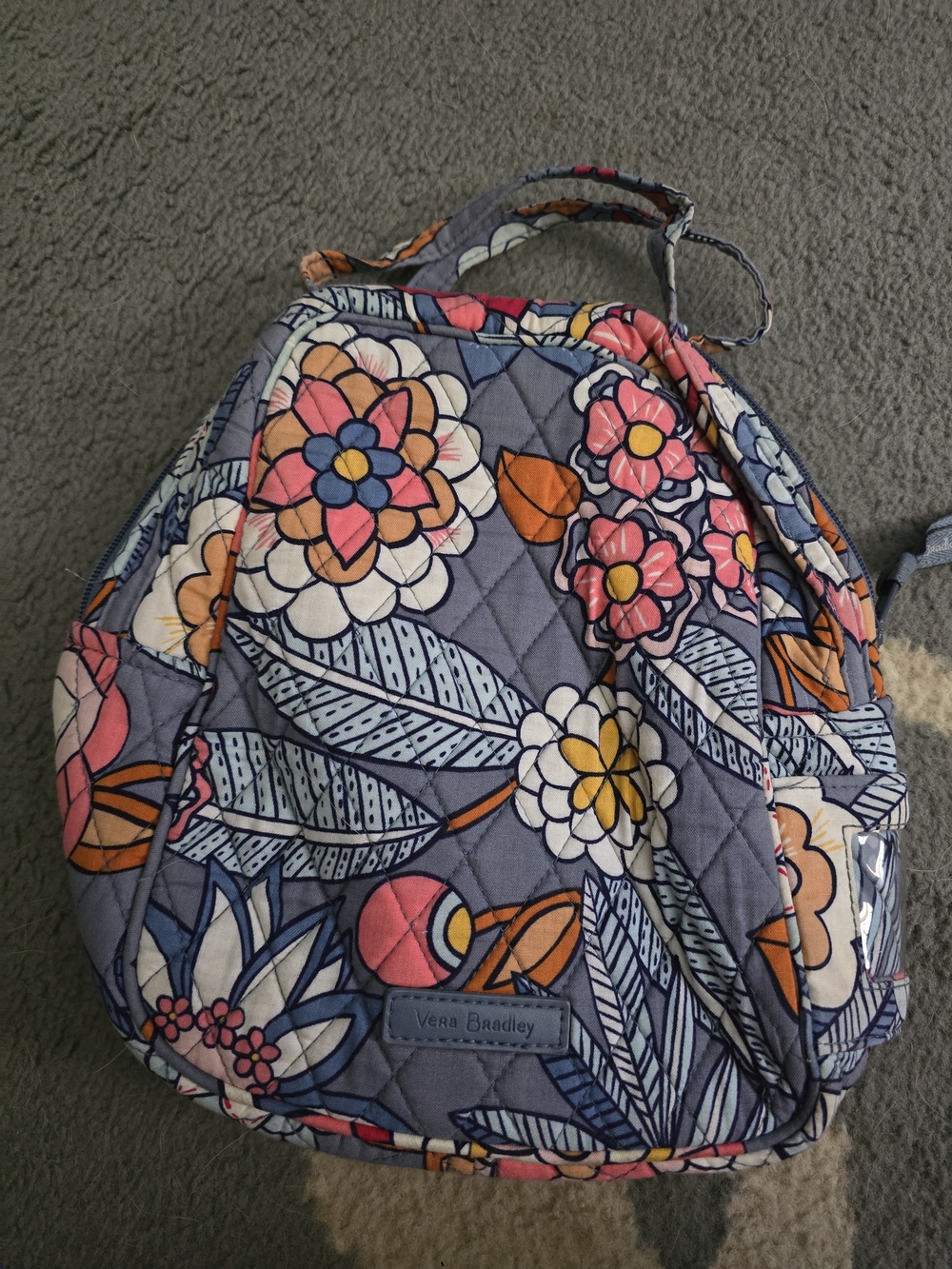 Vera Bradley Blue Floral Quilted Backpack